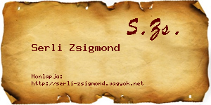 Serli Zsigmond névjegykártya