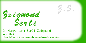 zsigmond serli business card